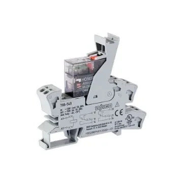 WAGO 788 Series Relay Module, DIN Rail Mount, 230V ac Coil, DPDT, 2-Pole, 8A Load - 788-549 product image