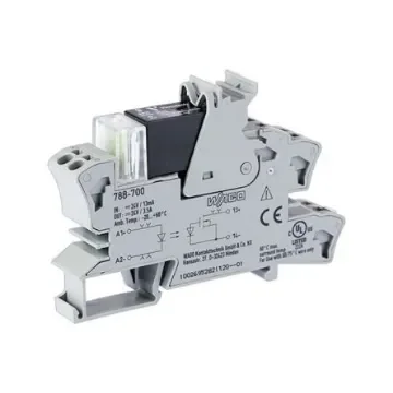 WAGO 857 Series Solid State Relay, 3.5 A Load, DIN Rail Mount, 24 V ac/dc Load - 788-700 product image