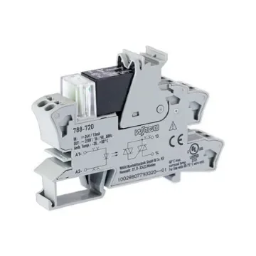 WAGO 857 Series Solid State Relay, 1 A Load, DIN Rail Mount, 240 V ac/dc Load - 788-720 product image