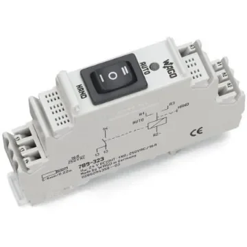 WAGO 789 Series Relay Module, DIN Rail Mount, 24V dc Coil, 1-Pole, 16A Load - 789-323 product image