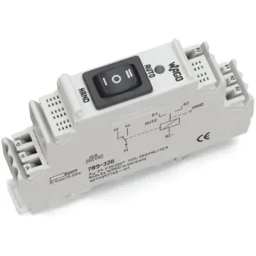 WAGO 789 Series Relay Module, DIN Rail Mount, 24V dc Coil, SPDT, 1-Pole, 12A Load - 789-326 product image