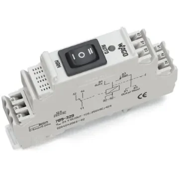 WAGO 789 Series Relay Module, DIN Rail Mount, 24V dc Coil, SPDT, 1-Pole, 12A Load - 789-329 product image