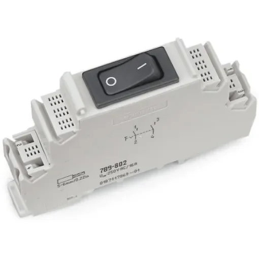 WAGO Circuit Breaker, 16A, 250V AC, 250 V Breaking Capacity - 789-801 product image