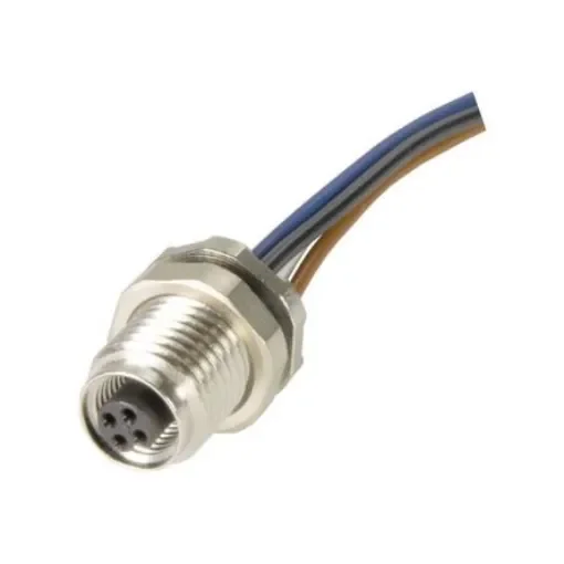 HARTING Connector, 4 Contacts, Front Mount, M5 Connector, Socket, Female, IP67, Circular Connectors M5 Series - 21470000009 product image