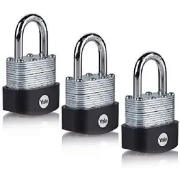 Yale Padlock Brass, Steel Steel Padlock, 6mm Shackle, 47mm Body - Y125B/40/122/3 product image