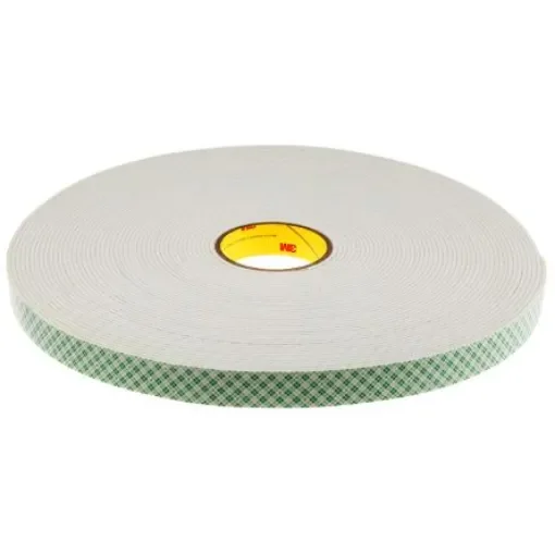 3M SCOTCH 4008, 4008 White Foam Tape, 25.0mm x 33.0m, 3.20mm Thick - 3M 4008 25mm x 33 m product image