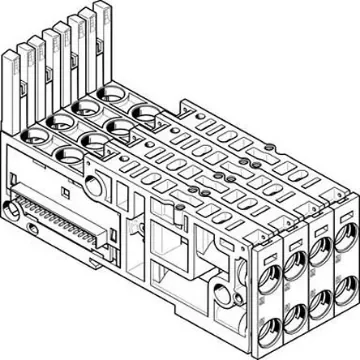 Festo VMPAL series 4 station Sub Base for use with Valve Terminals MPA-L, 560981 - VMPAL-AP-4X10 product image