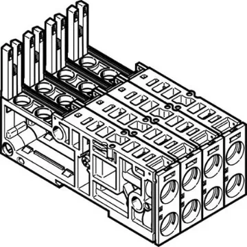 Festo VMPAL series 4 station Sub Base for use with Valve Terminals MPA-L, 560983 - VMPAL-AP-4X14 product image