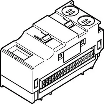Festo VMPAL series 1 station Manifold for use with Valve Terminal MPA-L, 560965 - VMPAL-EVAP-20-1 product image