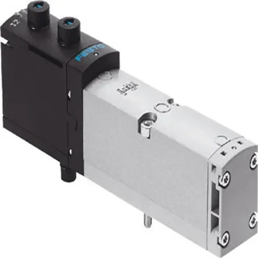 Festo 2 Exhausted, 5/3 Way, Port 4 Pressurised Solenoid Valve - Electrical G 1/4 VSVA Series 24V dc, 8039189 - VSVA-B-P53BD-Z-A1-1T1L product image