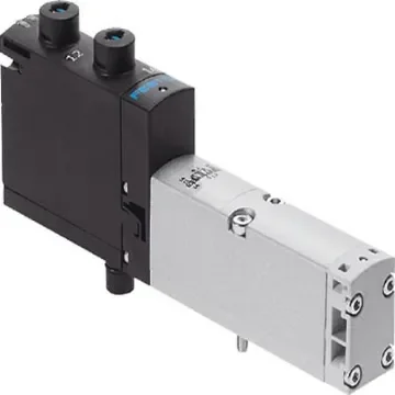 Festo 2 Exhausted, 5/3, Connection 4 Pressurized Solenoid Valve - Electrical G 1/8 VSVA Series 24V dc, 8040112 - VSVA-B-P53BD-Z-A2-1T1L product image