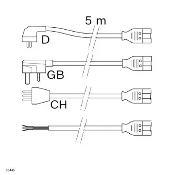 Bosch Rexroth power cord, 5m - 3842555603 product image