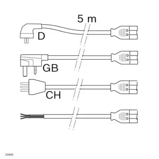 Bosch Rexroth power cord, 5m - 3842555607 product image