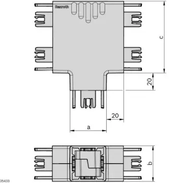 Bosch Rexroth Structural System Cable ManagementSlot 40 x 80 mm, PP, 80mm L - 3842558653 product image