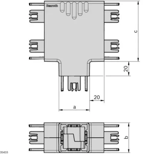 Bosch Rexroth Structural System Cable ManagementSlot 80 x 80, PP, 80mm L - 3842558654 product image