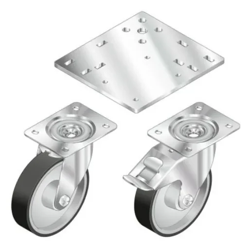 Bosch Rexroth Fixed Castor Wheel, 3000N Capacity, 160mm Wheel - 3842562059 product image