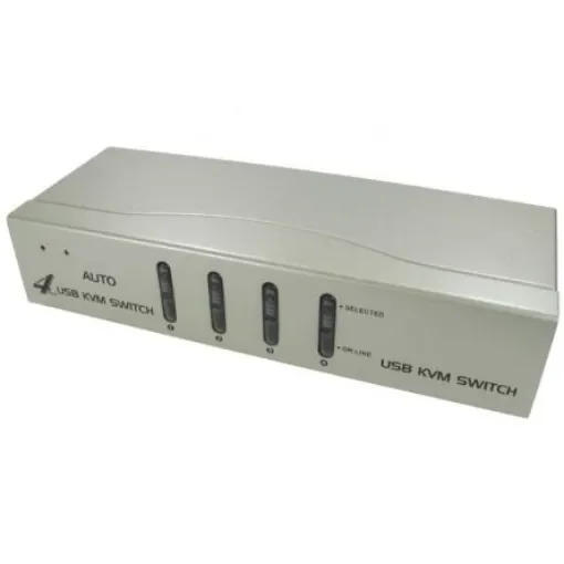 NewLink 4 Port Quad Monitor USB USB, VGA KVM Switch, 3.5 mm Jack - NLKVM-100/4 product image