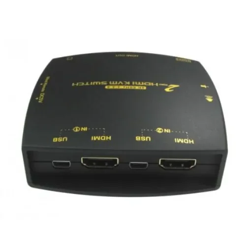 NewLink 2 Port Dual Monitor USB HDMI KVM Switch, 3.5 mm Stereo 4000 Maximum Resolution - NLKVMHDMI-22CAB product image