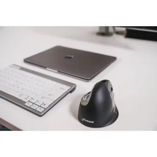Evoluent BNEEVR4BB 6 Button Wireless Vertical Laser Mouse Black, Dark Grey product image