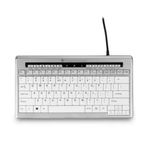 Bakker Elkhuizen BNES840DUK Wired USB Compact Keyboard, QWERTY (UK), Grey, White product image