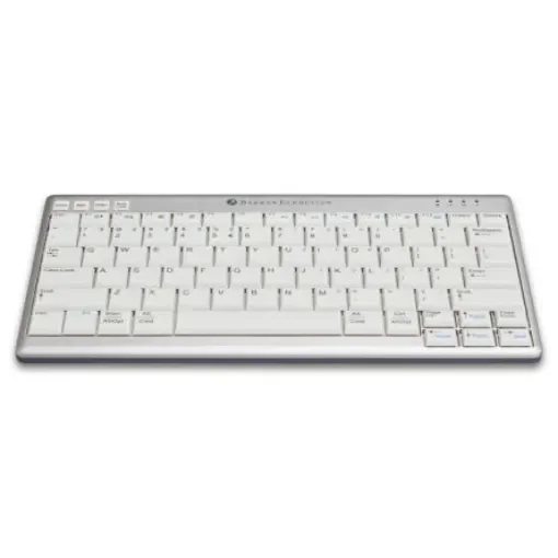 Bakker Elkhuizen BNEU950WUK Wireless Bluetooth Compact Keyboard, QWERTY (UK), Grey, White product image