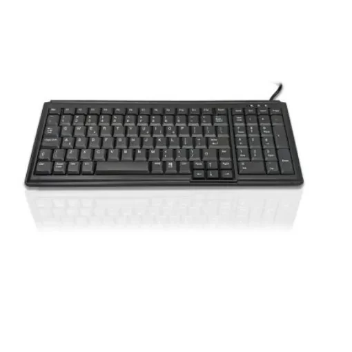 Ceratech KYB500-K103 Wired PS/2, USB Compact Keyboard, QWERTY (US), Black - KYB500-K103-BUS product image