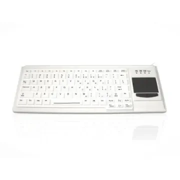 Ceratech KYB500-K82F-UB Wired USB Compact Touchpad Keyboard, QWERTY (UK), White - KYB500-K82F-UWH product image