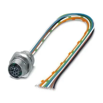 Phoenix Contact, VS IP67 Silver Rear Mount 8 Industrial Power Socket, Rated At 500mA, 48 Vac/Vdc, 50 Vac/Vdc - 1407618 product image