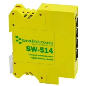 Brainboxes SW-514, Unmanaged 4 Port Network Switch product image