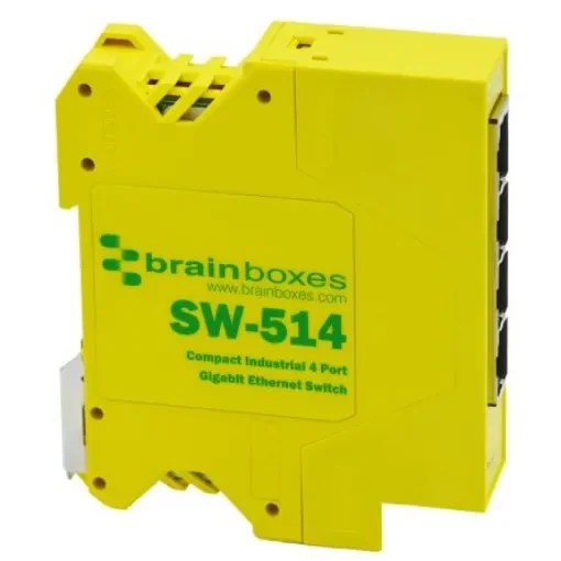 Brainboxes SW-514, Unmanaged 4 Port Network Switch product image