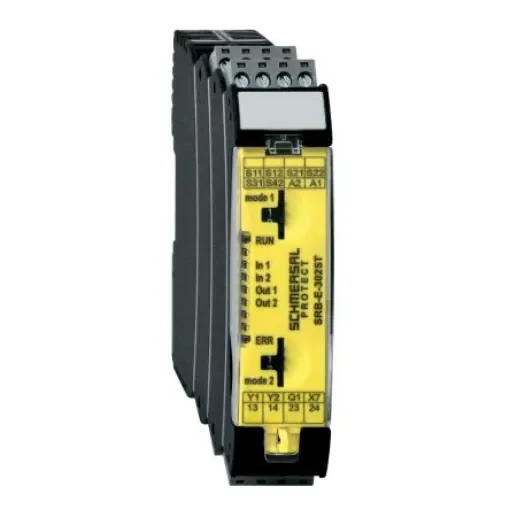 Schmersal SRB-E Emergency Stop Safety Relay, 24V dc, Dual-Channel, 2 Safety Contacts - SRB-E-302ST product image