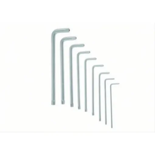 Bosch 9 piece Metric Hex Key Set, 10 mm, 15 mm, 20 mm, 25 mm, 27 mm, 30 mm, 40 mm, 45 mm, 50 mm - 1600A01TH4 product image