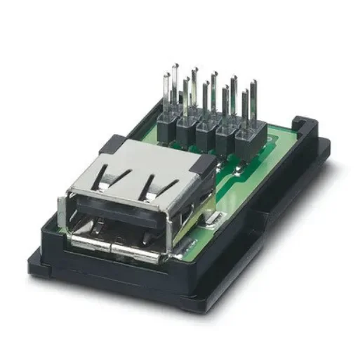 Phoenix Contact Horizontal, Panel Mount, Socket- 4 Port Type Type A USB A IP20 USB Connector - 1653854 product image