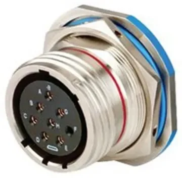 Amphenol Limited, D38999 Threaded Entry 6 Way Jam Nut MIL Spec Circular Connector Receptacle, Socket Contacts,Shell - D38999/24FE6SN product image