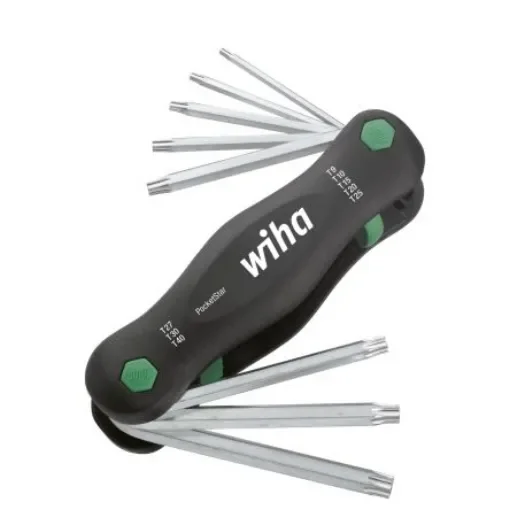 Wiha 8-Piece Torx Key Set, T9 to T40 Size, Straight Shape, Short Arm - 23047 product image