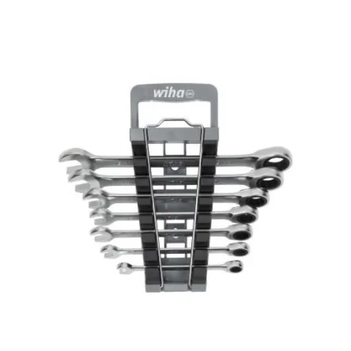 Wiha 30396 Series 7-Piece Ring Spanner Set, 8, 10, 12, 13, 15, 17, 19, Chrome Vanadium Steel - 45244 product image
