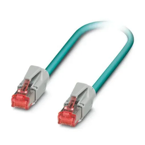 Phoenix ContactNBC, 3m Cat5, Blue RJ45 to Male RJ45, Aluminium Foil, Tinned Copper Braid Shielded, Terminated - 1420429 product image