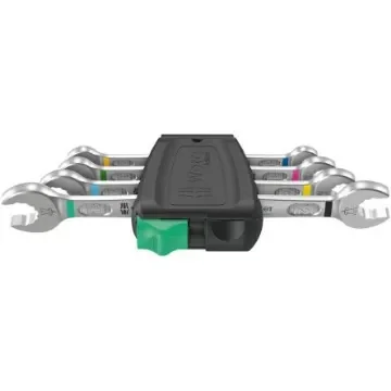 Wera 6005 Series 4-Piece Double Ended Open Spanner, 6 x 7 mm, 8 x 9 mm, 10 x 11 mm, 12 x 13 mm - 05020314001 product image