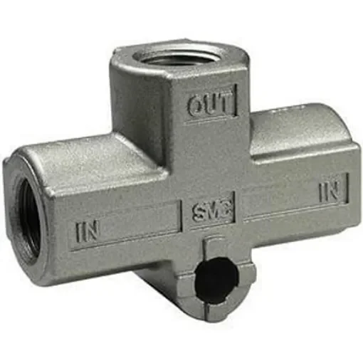 SMC VR Series, Pneumatic Shuttle Valve Threaded Connection, Rc 1/8 Thread, 10 bar Max Operating Pressure - VR1210-01 product image