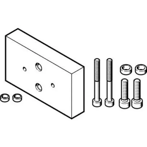 Festo 2 Finger Double Action Pneumatic Gripper, DHAA-G-Q5-16-B17-14-E, Radial Gripping Type product image