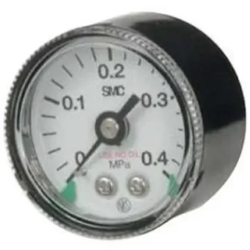 SMC R 1/8 Analogue Pressure Gauge 0.7MPa Back Entry 42.5mm Outside Diameter - G46-7-02-SRB product image