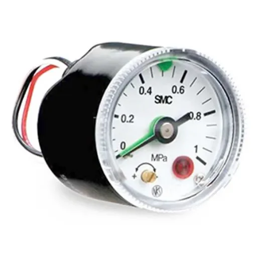 SMC R 1/8 Analogue Pressure Gauge 1MPa Back Entry 42.5mm Outside Diameter - GP46-10-01-Q product image