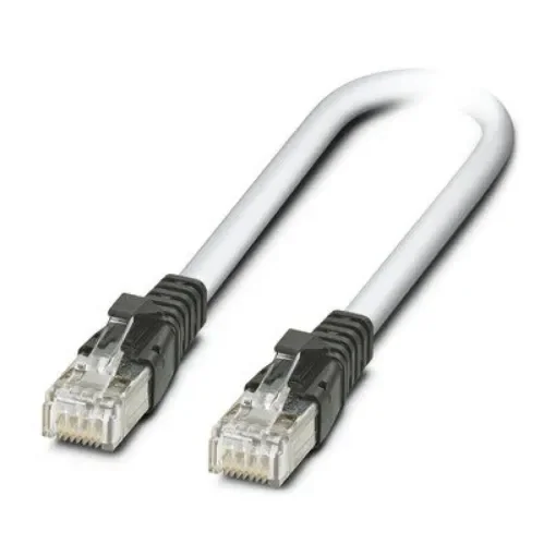 Phoenix ContactFL, 1m Cat5, White RJ45 to RJ45, SF/UTP Shielded, Terminated Polyurethane Sheath - 2832276 product image