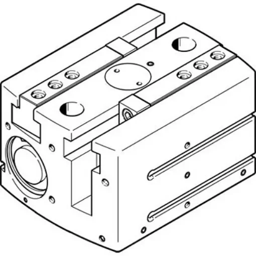 Festo 2 Finger Double Action Pneumatic Gripper, HGPL-40-40-A-B, Parallel Gripping Type product image