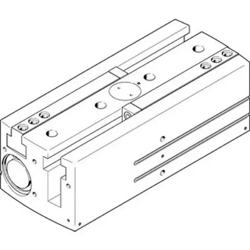 Festo 2 Finger Double Action Pneumatic Gripper, HGPL-63-150-A-B, Parallel Gripping Type product image