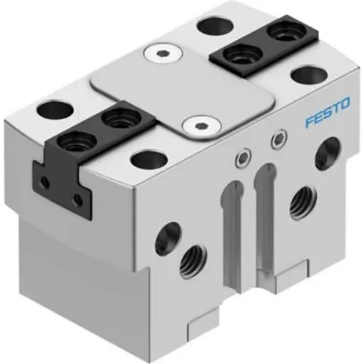 Festo 2 Finger Double Action Pneumatic Gripper, HGPT-16-A-B-F, Parallel Gripping Type product image