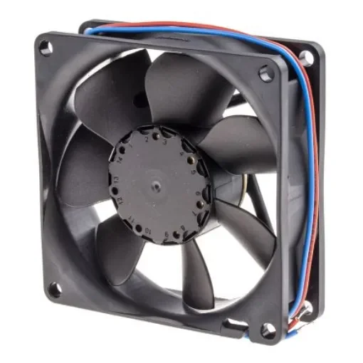 ebm-papst 8400 N Series Axial Fan, 12 V dc, DC Operation, 79m³/h, 2.8W, 233mA Max, 80 x 80 x 25mm - 8412NGH product image