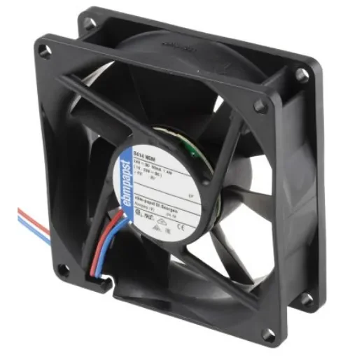 ebm-papst 8400 N Series Axial Fan, 24 V dc, DC Operation, 58m³/h, 1.4W, 58mA Max, 80 x 80 x 25mm - 8414NGM product image