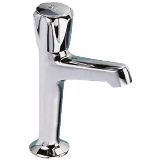 Pegler Yorkshire Chrome Plated Brass Twist Handle High Neck Pillar Sink Tap, 1/2in - 435919 product image