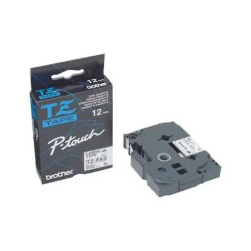 Brother Blue on White Label Printer Tape, 3 m Length, 12 mm Width - TZEFA3 product image